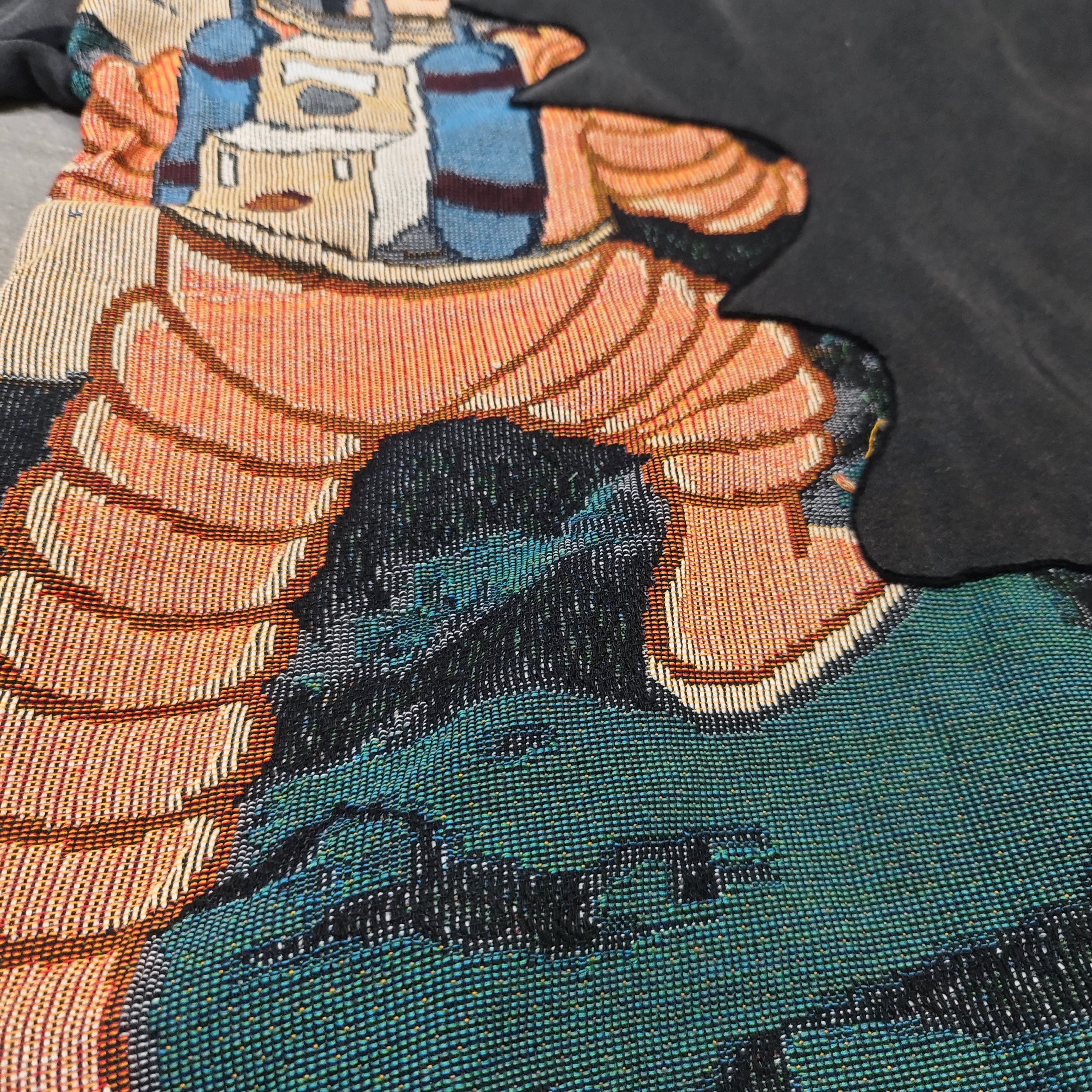 MENDORA PATCHWORK ABSTRACT TAPESTRY ZIP UP HOODIE