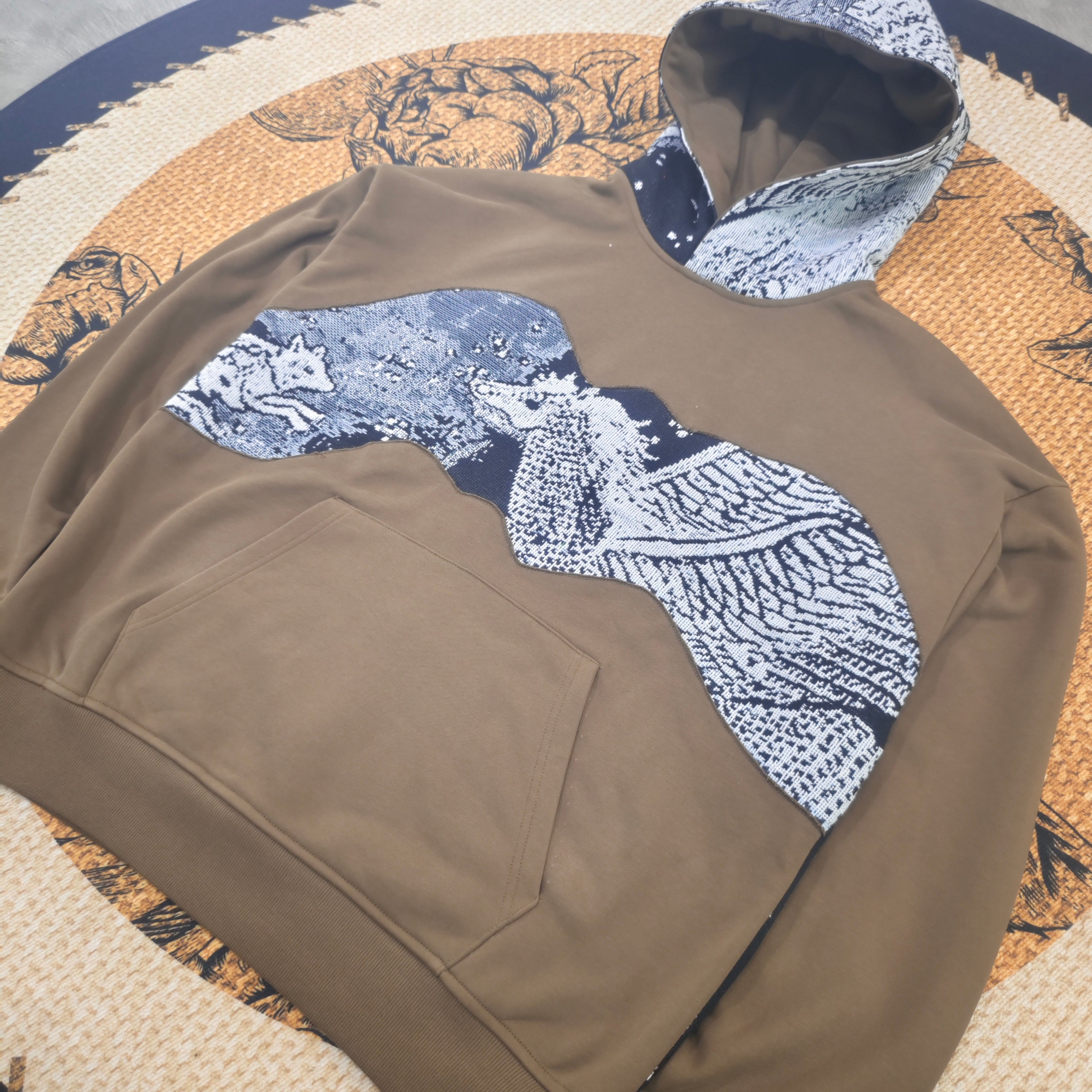 MENDORA COSMIC PATCHWORK TAPESTRY HOODIE