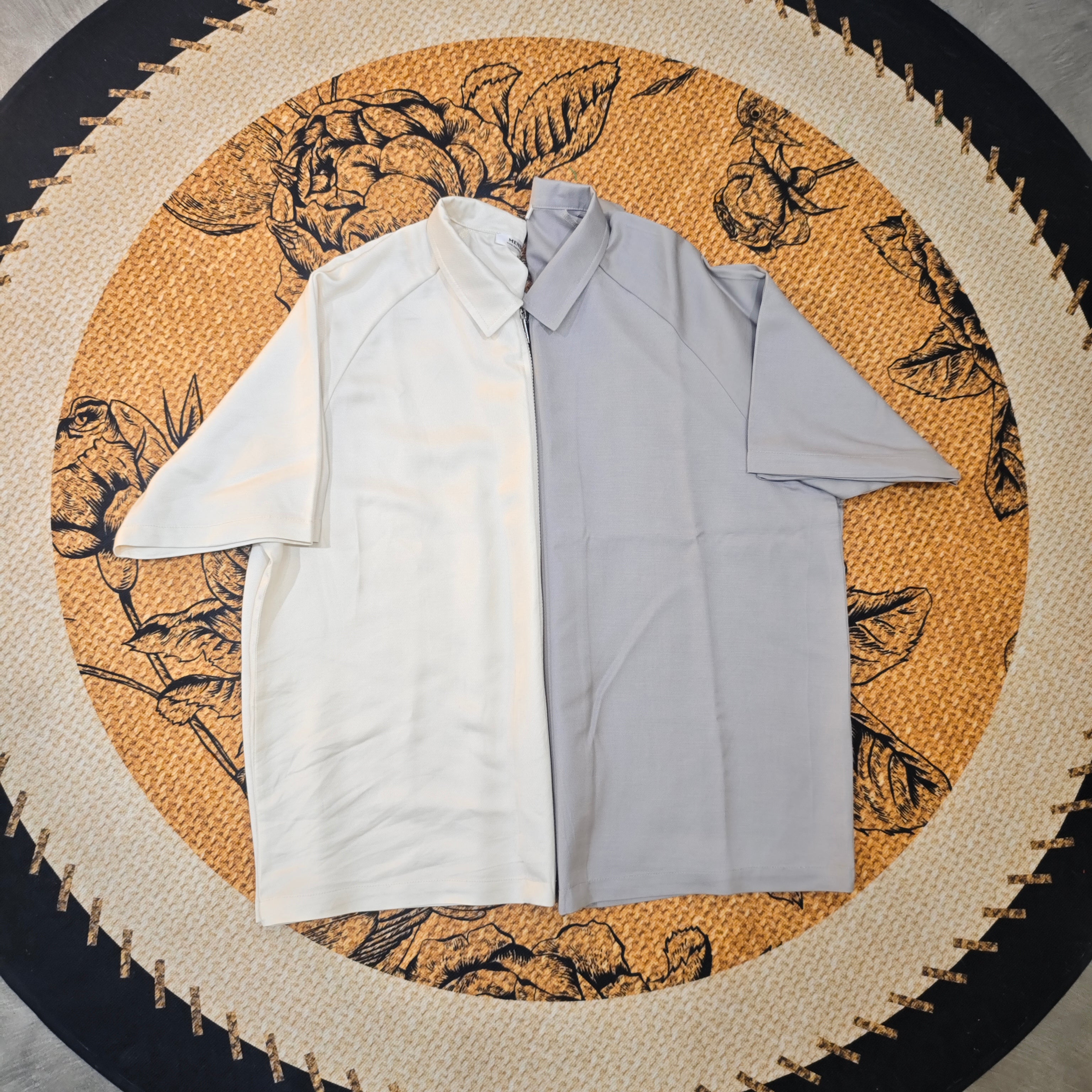 MENDORA NYLON ZIP UP SHIRT